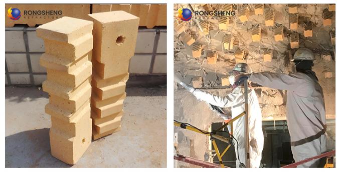 کوره صنعتی آجر آتش معلق مقاومت فوق العاده در برابر شوک حرارتی مقاوم آلومینیوم بالا آجر لنگر برای اجاق گاز گرم 1