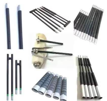 دمای بالا 1400c 1500c سیلیکون کربید استند گرمایش عناصر Sic لوله های گرمایش الکتریکی برای کوره
