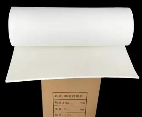 0.3-15mm ضخامت آلومینیوم فیبر سیلیکات کاغذ 1260 عایق حرارتی سرامیکی فیبر کاغذ