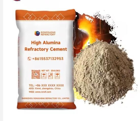 سیمان آتش شکن بدون شکل با دمای بالا A600 Ca60 Ca80 آلومینا بالا برای ساخت کوره