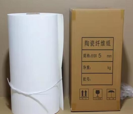 1mm 2mm 5mm ضخامت آلومینیوم سیلیکات سرامیک فیبر کاغذ 1260C مواد عایق آتش شکن با دمای بالا