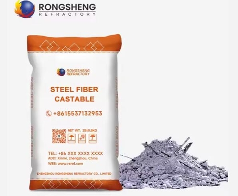 Rongsheng آلومینیوم فولاد فیبر Castable با کیفیت بالا مقاوم در سایش فولاد فیبر مقاوم Castables برای کوره صنعتی