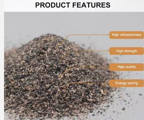 56-58% Al2o3 آتش شکن اندالوسیت قیمت 0-1mm 1-3mm 200 میش مواد اولیه آتش شکن