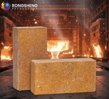 آجر نسوز منیزیم با دمای بالا، مقاومت عالی در برابر سرباره، آجرهای منیزیا زینتر شده برای آستر کوره فولاد