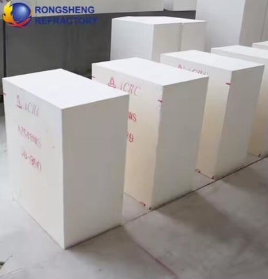 آجر گداخته ذوب شده با درجه حرارت بالا آجر زرکونیا کوراندوم AZS-41، AZS-36، AZS-33 برای کوره شیشه ای