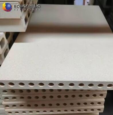 1450-2000C درجه حرارت بالا قفسه کوره سرامیکی کوردیریت Mullite Batts دایره / مربع کوردیریت صفحه کاشی برای آتش سوزی