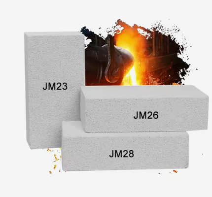 آجر نسوز سبک عایق مولیت رونگشنگ JM23 JM26 JM28 JM32 دمای 1800 درجه سانتیگراد سفید